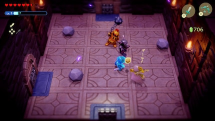 En mode épéiste, Zelda devient bleue et peut utiliser les armes de Link pendant une courte période.
