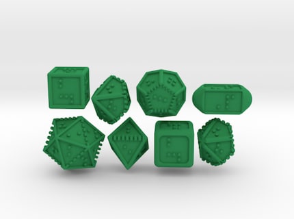 Rendu 3D de cubes en braille.