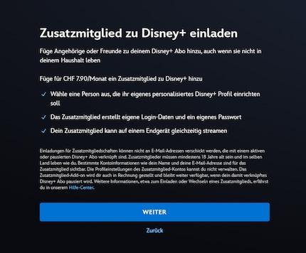 From now on, you can add a relative or friend to your Disney+ account. The additional costs depend on your plan.