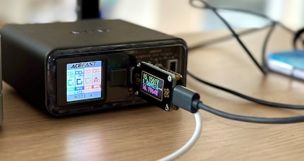 Vermogenscontrole met het meetapparaat: de informatie op het display is correct.