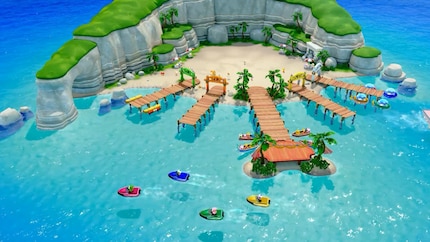 The mini-game island looks beautiful. I can put my friendships to the test here.