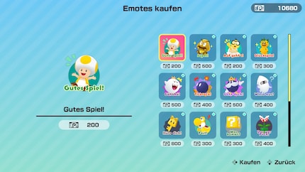 I use emotes to express both joy and sorrow while playing. I can also buy more.