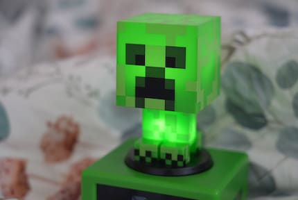Do you want the first thing your child sees in the morning to be this glowing green Minecraft head? Didn’t think so.