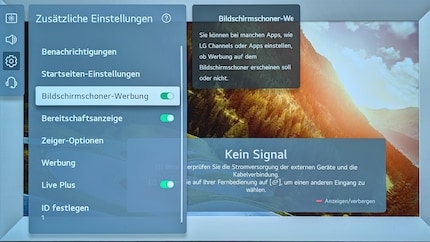 Sur mon LG OLED CX, la publicité sur l’écran de veille était activée par défaut, sans que je le sache.