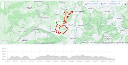 Eine Runde mit dem Gravelbike aufgezeichnet mit der «T-Rex 3» von Amazfit.