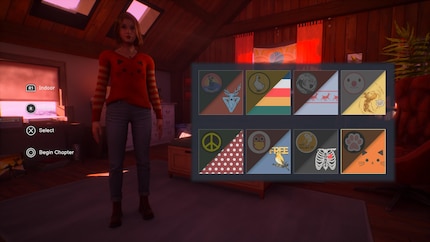 Aan het begin van een hoofdstuk kun je kiezen welke outfit Max draagt. Een klein detail dat een positief effect heeft.
