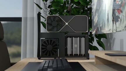 A surprising number of graphics cards fit into the small case.