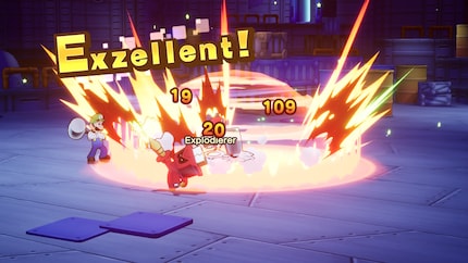 Voldoening geeft het om meerdere vijanden weg te meppen met combinaties van effectpluggen.