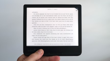 The Vision Color also lets you read in landscape format.