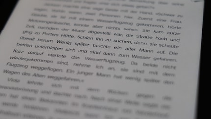 Quite sharp, but not as sharp as the black and white reader from the same company.