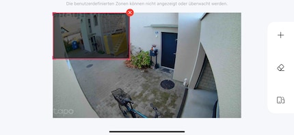 Zones die niet in de gaten moeten worden gehouden, kunnen eenvoudig worden ingesteld.