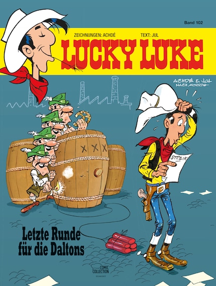 De cover van Lucky Luke's 102e avontuur.