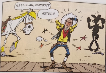 Een spit leidt de anders zo onkwetsbare held naar ....