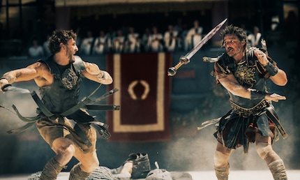 Nee, dit is niet de rematch tussen Maximus (Russell Crowe) en Commodus (Joaquin Phoenix) - maar het lijkt er wel op.