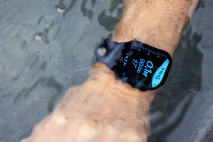 The new Apple Watch Series 10 is also a thermometer and depth gauge, as demonstrated by me in a water fountain in Zurich.