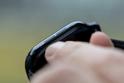 For the speakers, Apple built a grid structure with very, very, very small holes.