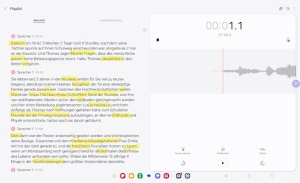 Gelb markiert sind jegliche Fehler der Transkription.