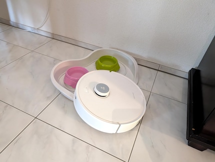 The Curv also climbs up the cat bowls – but doesn’t get stuck.