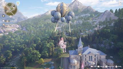 À l’image du monde d’« Infinity Nikki », le vol en montgolfière est sublime.