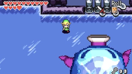Auch in «The Legend of Zelda: Minish Cap» wird es für kurze Zeit eisig. Während Link auf die Grösse eines kleinen Gnomes schrumpft, muss er etwa einen einst eingefrorenen Oktorok bekämpfen.
