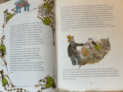 Het boek heeft schattige illustraties.