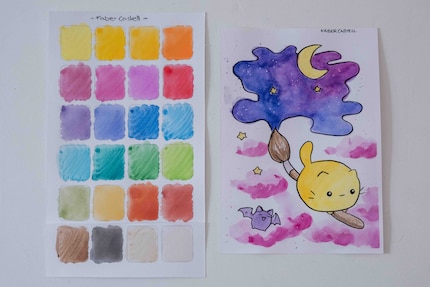 Beautiful gradients are difficult, but the colours are bright.