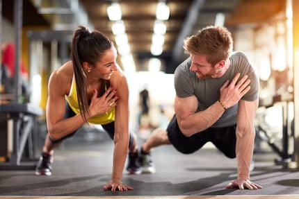 Their abs might be burning, but they’re still managing to smile. Workouts like that are fun.