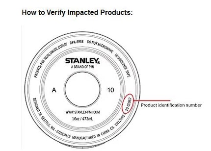 You can find the product identification number on the bottom of your cup.