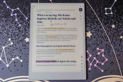 Dankzij de Chrome add-in kan ik artikelen van websites direct laden op de Paper Pro.