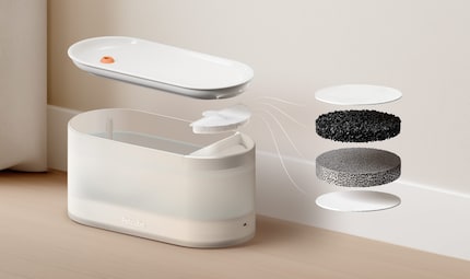 La fontaine à eau dispose de son propre système de filtration.