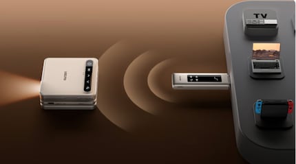 Par le biais d'un dongle HDMI ou de la fonction miroir, vous connectez vos appareils au ZIP.