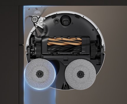 La brosse latérale et la serpillière sont extensibles, la nouvelle brosse principale se compose de deux parties.