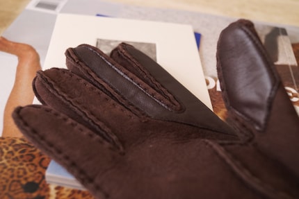 The smooth leather patches...