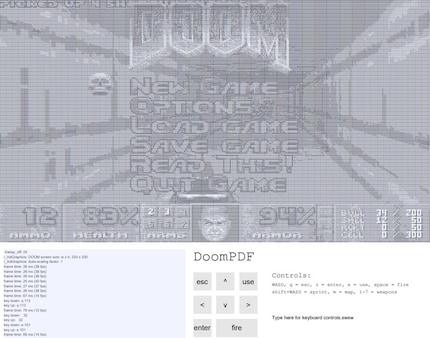 Het beginscherm van de Doom PDF.