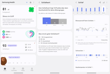 Die App ist übersichtlich, bietet in der Tiefe der Menüs aber auch viele Detailauswertungen.