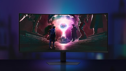 Das Design des Samsung Odyssey G7 wirkt für einen Gaming-Monitor schön schlicht.