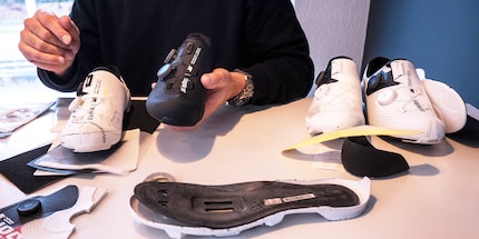 The cycling shoes from Suplest combine high-tech with clear design.