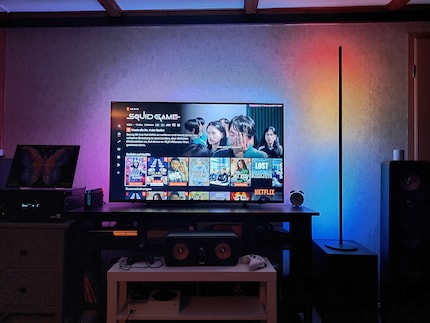 Ambilight TV makes additional lighting kinda unnecessary.