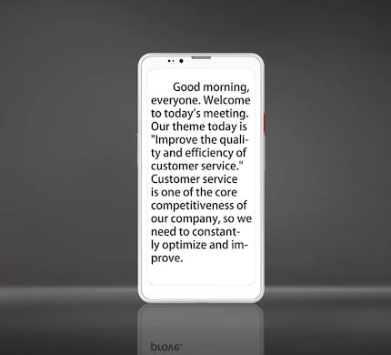 The screen is ideal for anyone who reads a lot of emails, websites or texts on their mobile.