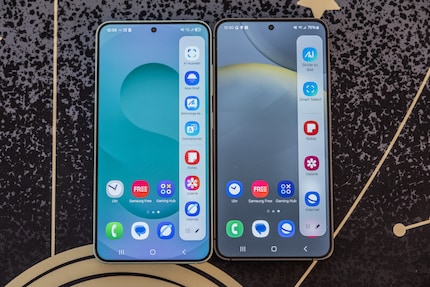 KI-Funktionen findest du auf beiden Smartphones. Beim Galaxy S25 links sind es aktuell ein paar mehr.