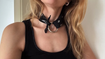 Turn the carabiner into a necklace.