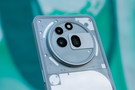 Nothing has changed two of the three cameras on the back of the Phone (3a) Pro.