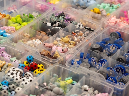 Creafair is about creating something new, like necklaces made of funky beads.