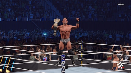 Ludwig Kaiser freut sich über seinen Sieg der Intercontinental Championship