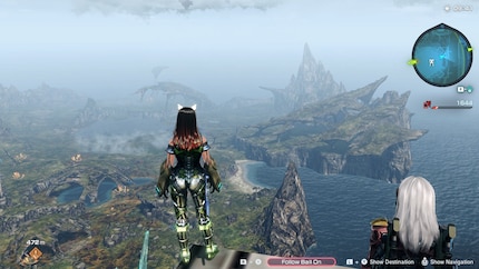 Au moins, sur Mira je n’ai rien à craindre des dégâts de chutes. Je survis à toutes les chutes, peu importe la hauteur.