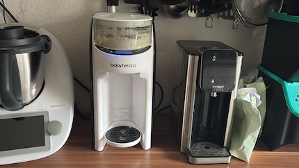 Another appliance on the kitchen counter: the Baby Brezza Formula Pro Advanced.