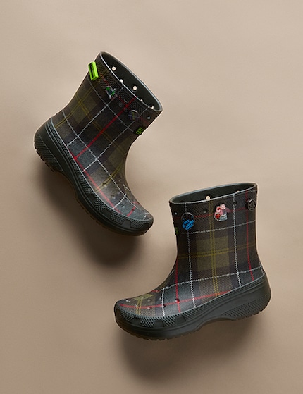 Barbour x Crocs Classic Boot.