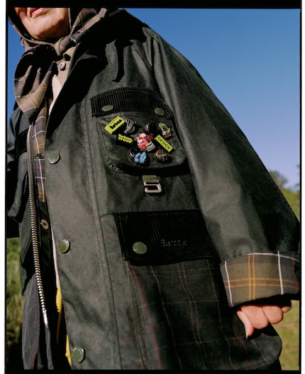 Barbour x Crocs Bedale Wax Jacket.