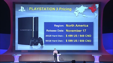 In tegenstelling tot het mic-drop moment bij de prijsaankondiging van de betaalbare PS1, slikte het publiek wezenloos bij de presentatie van de PS3.