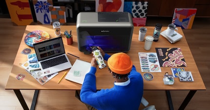 Plastic, glass, metal and even leather can be printed on.